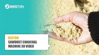 Beston Sawdust Charcoal Making Process 3D Animation Demonstration [upl. by Emmerich465]