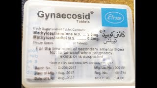 Gynaecosid Tablets Treat To Secondary AmenorrheaGynaecosid Tablet Usesside Effectsin Urdu [upl. by Kall873]