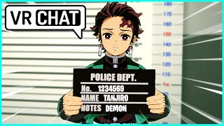 Tanjiro goes to JAIL Demon Slayer VR [upl. by Alihs]