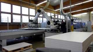 fischertech KUKARoboterPalettierung für Möbelteile  robot palletizing [upl. by Mauro]