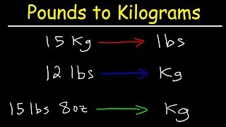 How To Convert From Pounds To Kilograms and Kilograms to Pounds [upl. by Oramlub]