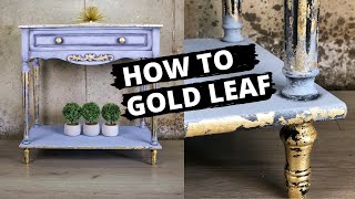 How to Gold Leaf amp Dry Brush Chalk Paint [upl. by Eitsyrhc]