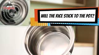 How to prevent rice from sticking on stainless steel rice cooker pot [upl. by Esmerolda93]