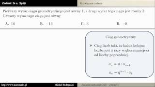 Zadanie 24a  matura z matematyki Ciąg geometryczny zestaw 1 [upl. by Yleek]