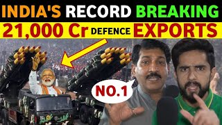 1ST TIME IN HISTORY INDIAS 21000 CR DEFENCE EXPORTS PAK PUBLIC SHOCKING REACTION ON INDIA REAL TV [upl. by Phillida]