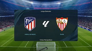 Atletico Madrid vs Sevilla  Cívitas Metropolitano  202324 Copa del Rey  PES 2021 [upl. by Sutit]