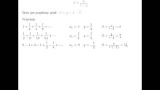 Nieskończony ciąg geometryczny [upl. by Lakim146]