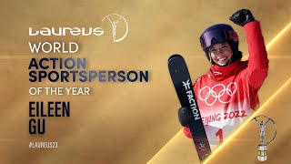 Eileen Gu  Laureus World Action Sportsperson of the Year 2023  Full Acceptance Speech [upl. by Nerwal]