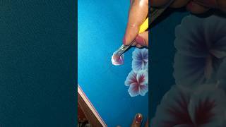 Easy and quick Beutiful pancy flowers in one stroke painting trending viralvideo [upl. by Russian]