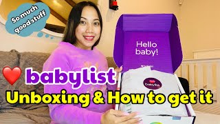 BABYLIST HELLO BABY BOX UNBOXING 2023  Babylist Welcome Box [upl. by Oicnanev]