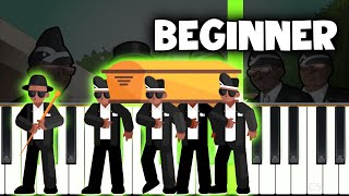 Coffin Dance  Very EASY Piano tutorial [upl. by Lazaro]