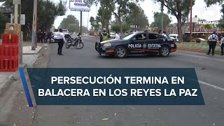 Persecución termina en balacera en la MéxicoTexcoco Edomex hay un hombre muerto [upl. by Engamrahc]