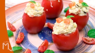 Tomates rellenos de ensaladilla rusa [upl. by Ayokal]