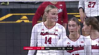 1 Nebraska Vs Iowa  NCAA Women Volleyball Full Match 11192023 [upl. by Hisbe]