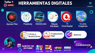 TALLER EN VIVO 1 HERRAMIENTAS DIGITALES  INTELIGENCIA ARTIFICIAL [upl. by Neona843]