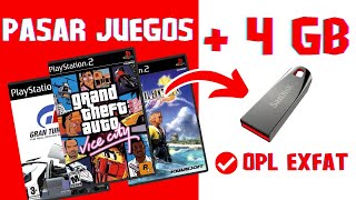 ✅ Pasar Juegos Mayores de 4 GB a USB  MX4SIO 🟣 OPL exFat [upl. by Nojed273]