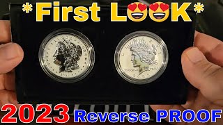 FIRST LOOK Morgan and Peace Reverse Proof Silver Dollar Set 2023 Low Mintage Coin Snobz [upl. by Hollie121]