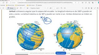 Meridianos y paralelos husos horarios proyecciones geográficas Sociales I ESO Adultos 2024 [upl. by Nadabb]