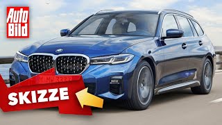 BMW 3er Facelift 2022  Frischer 3er wird ein kleiner 5er  Skizze [upl. by Eta]