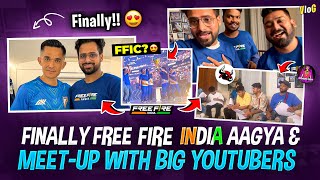 Finally Freefire India aagya 🇮🇳❤️Meetup with Sunil chhetri Sir amp Youtubers🥳🔥PART 1 [upl. by Ainesell917]