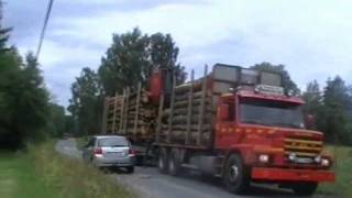 Bodafors Transport AB 2 st Scania 143H Timmerbilar Sommaren 2011 [upl. by Atis]