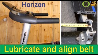 How to lubricate tension and realign your treadmill belt  Horizon treadmill [upl. by Eseret843]