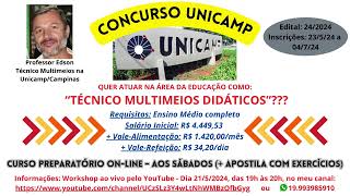 CONCURSO UNICAMP  TÉCNICO EM MULTIMEIOS DIDÁTICOS [upl. by Flossy443]