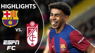 🚨 YAMAL THE SAVIOR 🚨 Barcelona vs Granada  LALIGA Highlights  ESPN FC [upl. by Blockus42]