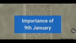 9th January importance  theme  history  significance [upl. by Binny137]