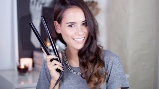 Locken mit Glätteisen  ganz einfach  Easy Hairstyling for Curls [upl. by Eseerehc]