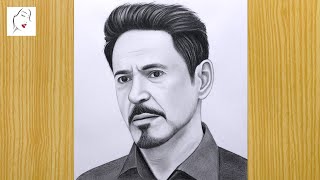 Tony Stark Drawing  Iron Man Pencil Sketch  How to draw  The Crazy Sketcher [upl. by Akeim121]