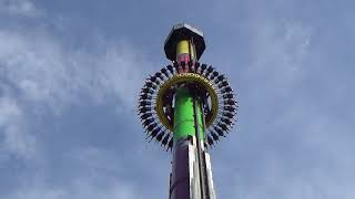 Drop Tower Scream Zone at Kings Island [upl. by Euqinad]