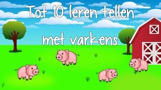 Tot 10 leren tellen met varkens op de boerderij  Voor peuters en kleuters [upl. by Haeluj569]