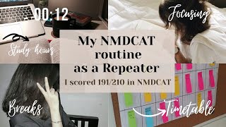 MY NMDCAT ROUTINE AS A REPEATER  NMDCAT 2022  MDCAT PREPARATION [upl. by Nolyarg]