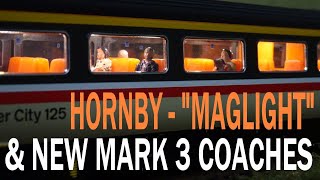 INTERCITY 125 Installing quotMaglightquot in Hornbys new Mk 3 coaches  Nighttime running session [upl. by Joung]