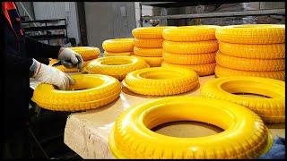 2 Different  Tire Manufacturing Processes  Satisfying Mass Production Factory [upl. by Marigold]