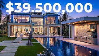 INSIDE a 39500000 Florida Billionaires Waterfront Mansion [upl. by Kinsman]