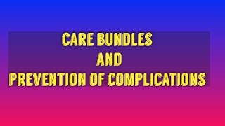 care bundles for infection prevention in hospitals [upl. by Curran250]