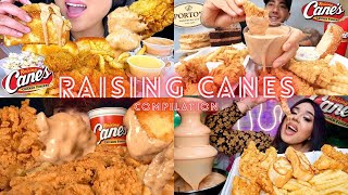 ✨RAISING CANES✨ MUKBANG COMPILATION  ASMR BIG BITES  EATING SOUNDS [upl. by Luciana]