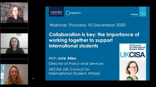 Webinar Collaboration is key the importance of working together to support international students [upl. by Esorbma]