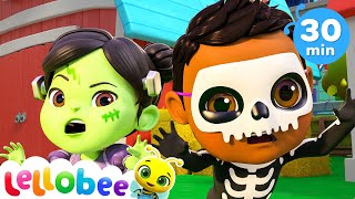 Halloween Costume Party  Lellobee City Farm  Dance Party Songs 2024 🎤 Sing and Dance Along 🎶 [upl. by Ralat]