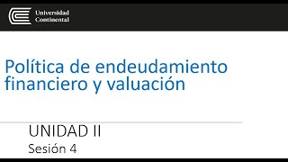 Política de endeudamiento financiero y valuación [upl. by Atsuj]