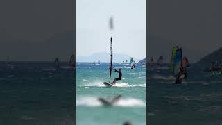 Freestyle windsurfing in Vasiliki 😮‍💨🕺 [upl. by Ennove]