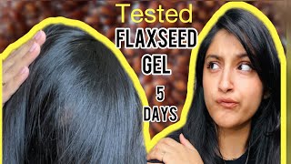 FLAXSEED GEL on my hair for 5 days Before and After Results [upl. by Coppock]