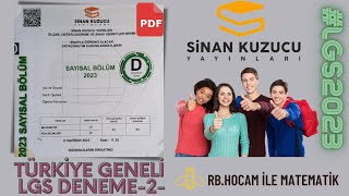 1DENEME20SORU20TAKTİK  SİNAN KUZUCU YAYINLARI  TÜRKİYE GENELİ  LGS DENEME2 PDF LİNK [upl. by Krischer]