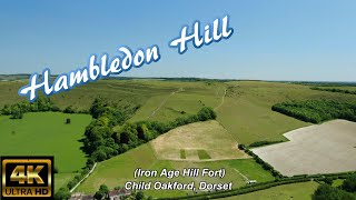 Hambledon Hill Iron Age Fort Dorset UK By Drone  4K [upl. by Liagabba]