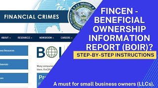 FINCEN  BOIR Step by Step Tutorial [upl. by Erdnaed]