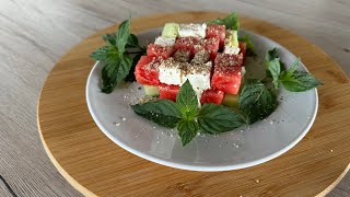 Salat mit Melone und Käse  Rezepte  Schnell kochen [upl. by Boj879]