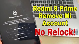 BOOM Xiaomi Redmi 9 Prime M2004J19PI Remove Mi Account Without Testpoint with Unlocktool [upl. by Ayra]