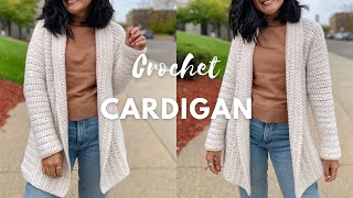 Cozy and Easy Crochet Cardigan  The classic crochet cardigan from KnitcroAddict [upl. by Kondon]